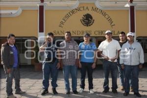 MANIFESTACIÓN POLICÍAS SAN ANDRÉS CHOLULA