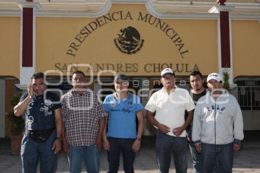 MANIFESTACIÓN POLICÍAS SAN ANDRÉS CHOLULA