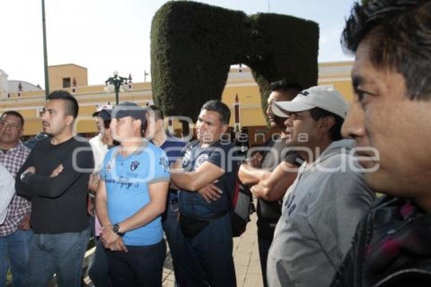 MANIFESTACIÓN POLICÍAS SAN ANDRÉS CHOLULA