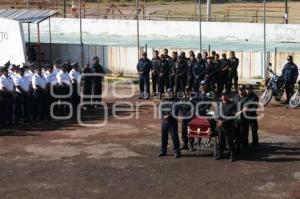 HOMENAJE PÓSTUMO A POLICÍA MUERTO EN TEXMELUCAN