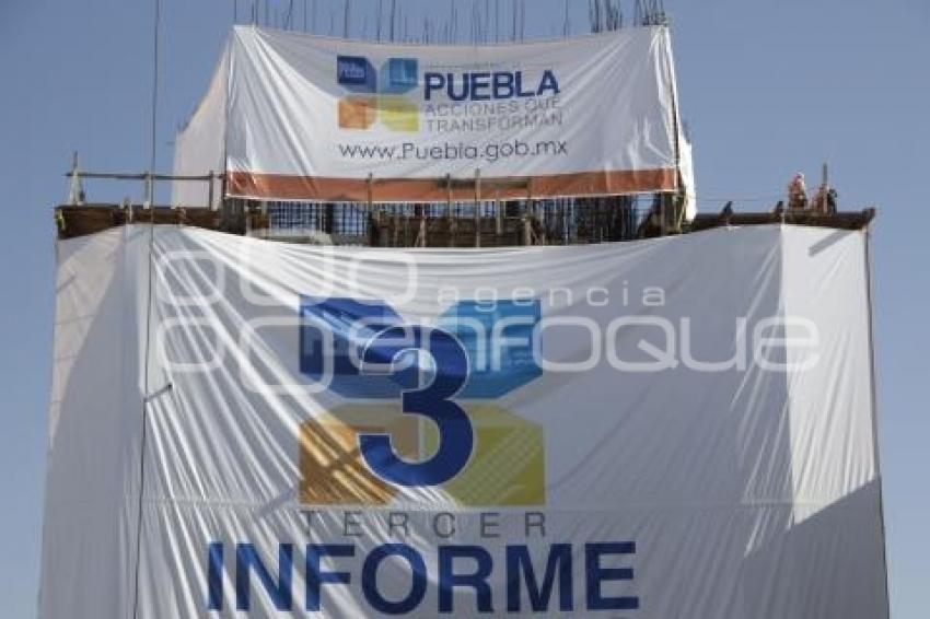 CUBREN OBRA DEL TELEFÉRICO . TERCER INFORME