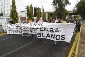 MANIFESTACIÓN RECTA A CHOLULA . TERCER INFORME DE GOBIERNO