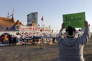 MANIFESTACIÓN CONTRA ANIMALES EN CIRCO