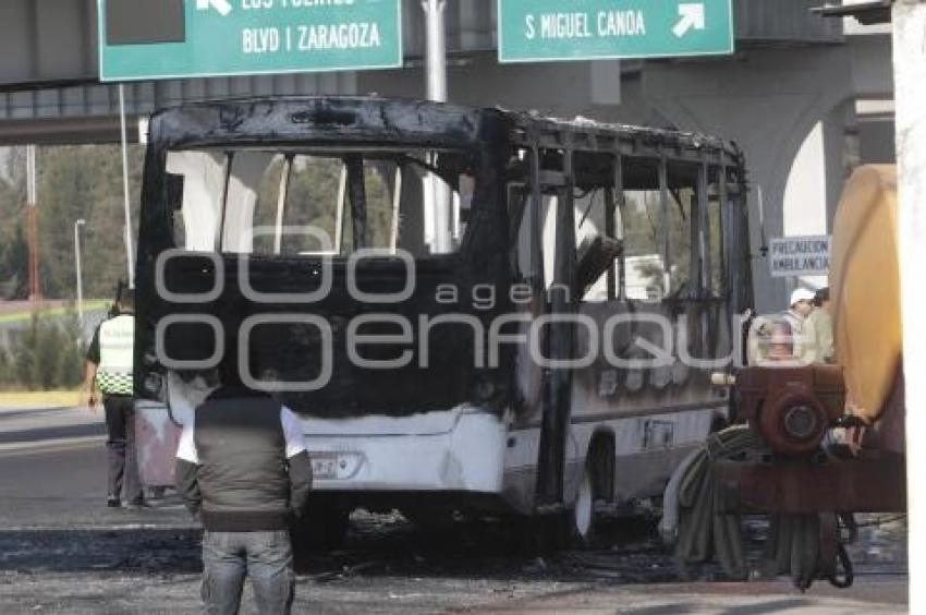 INCENDIO DE CAMIÓN EN AUTOPISTA