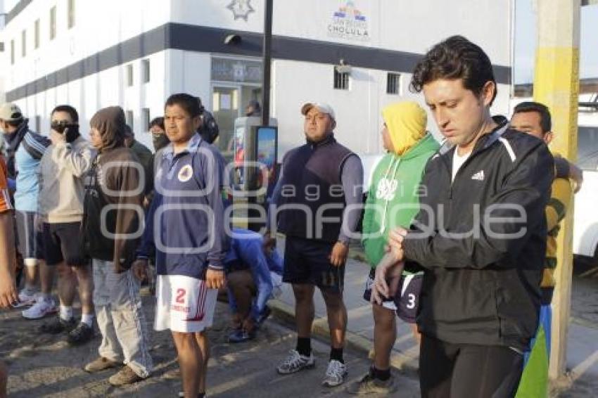 CHOLULA . POLICÍAS HACEN DEPORTE