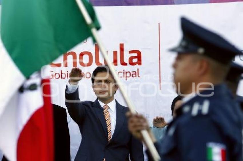 CHOLULA. CEREMONIA DÍA DE LA BANDERA