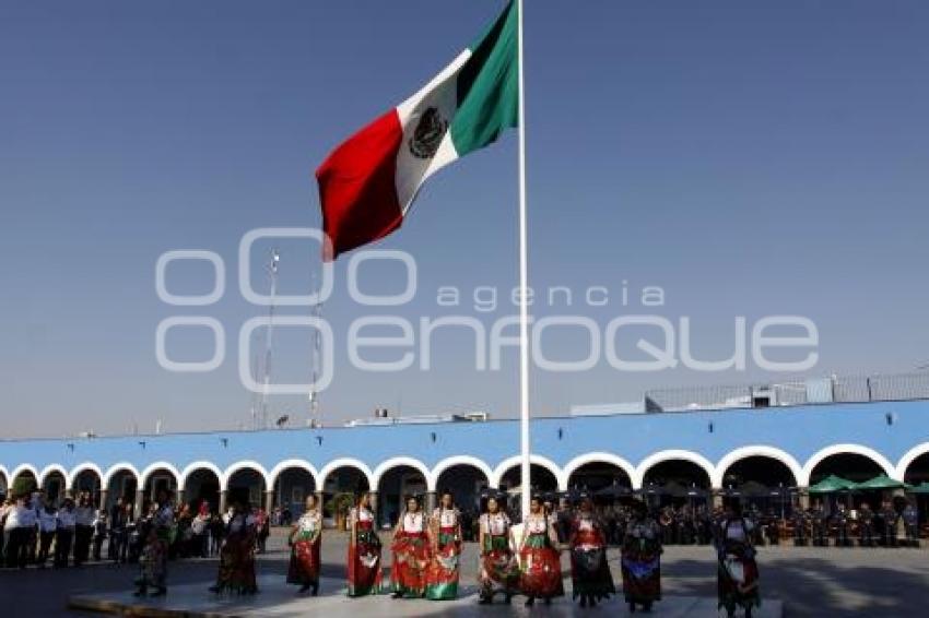 CHOLULA. CEREMONIA DÍA DE LA BANDERA