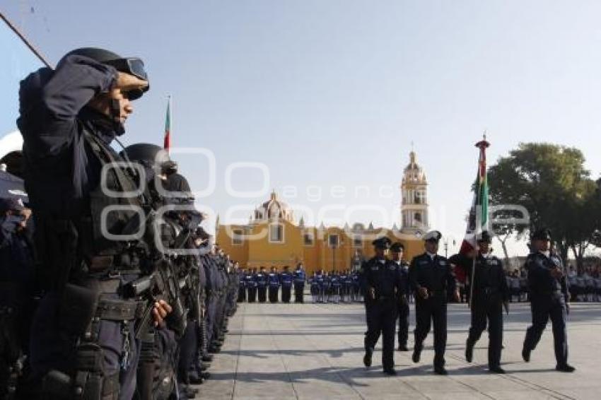 CHOLULA. CEREMONIA DÍA DE LA BANDERA