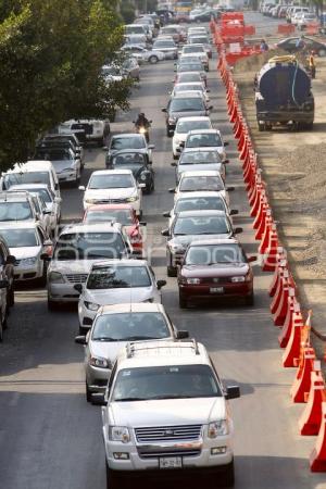 CONGESTIONAMIENTO VEHICULAR. OBRAS PAVIMENTACIÓN