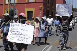 MANIFESTACIÓN EJIDATARIOS