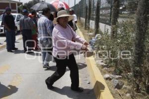 MANIFESTACIÓN POR CAMBIO DE RUTA AZTECA