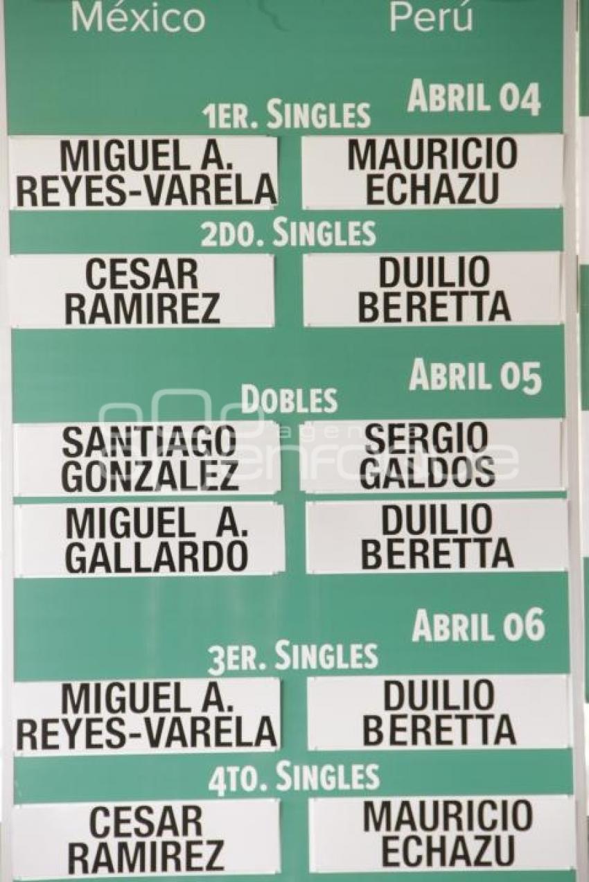 SORTEO COPA DAVIS MEXICO VS PERU