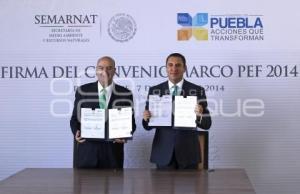 FIRMA DE CONVENIO SEMARNAT GOBIERNO DE PUEBLA