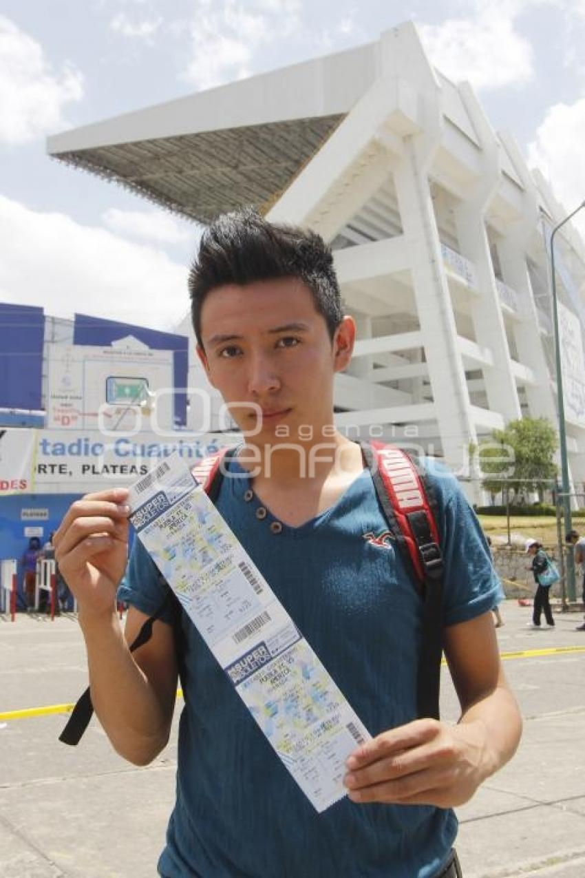 LARGAS FILAS PARA EL PARTIDO DE PUEBLA VS AMERICA