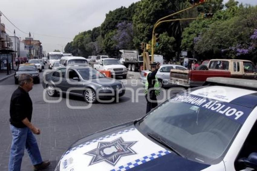 CAOS VIAL POR MANIFESTACIONES