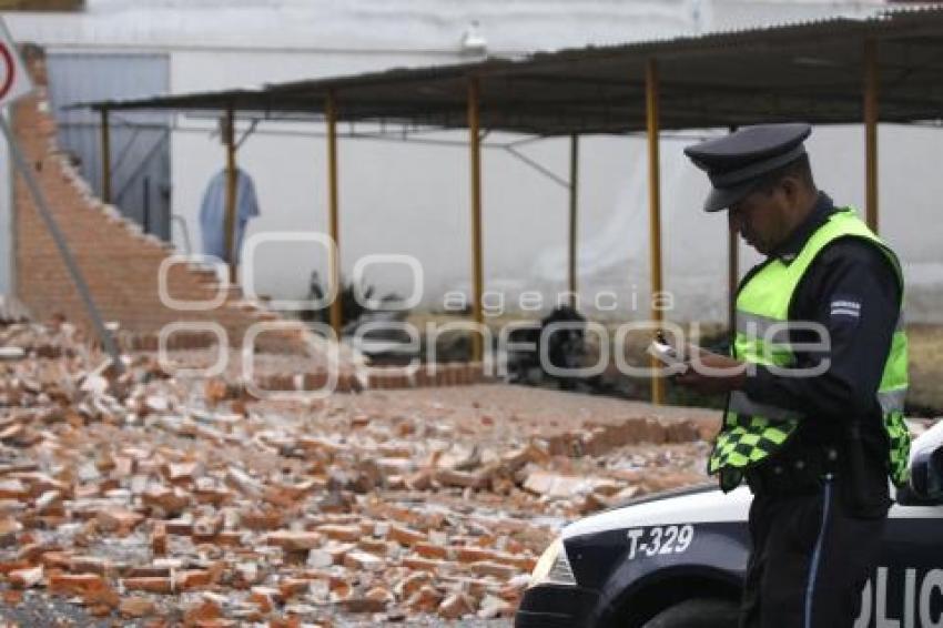 CAE BARDA POR FUERTES VIENTOS