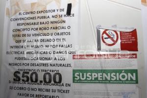 SUSPENSIÓN ESTACIONAMIENTO CENTRO EXPOSITOR