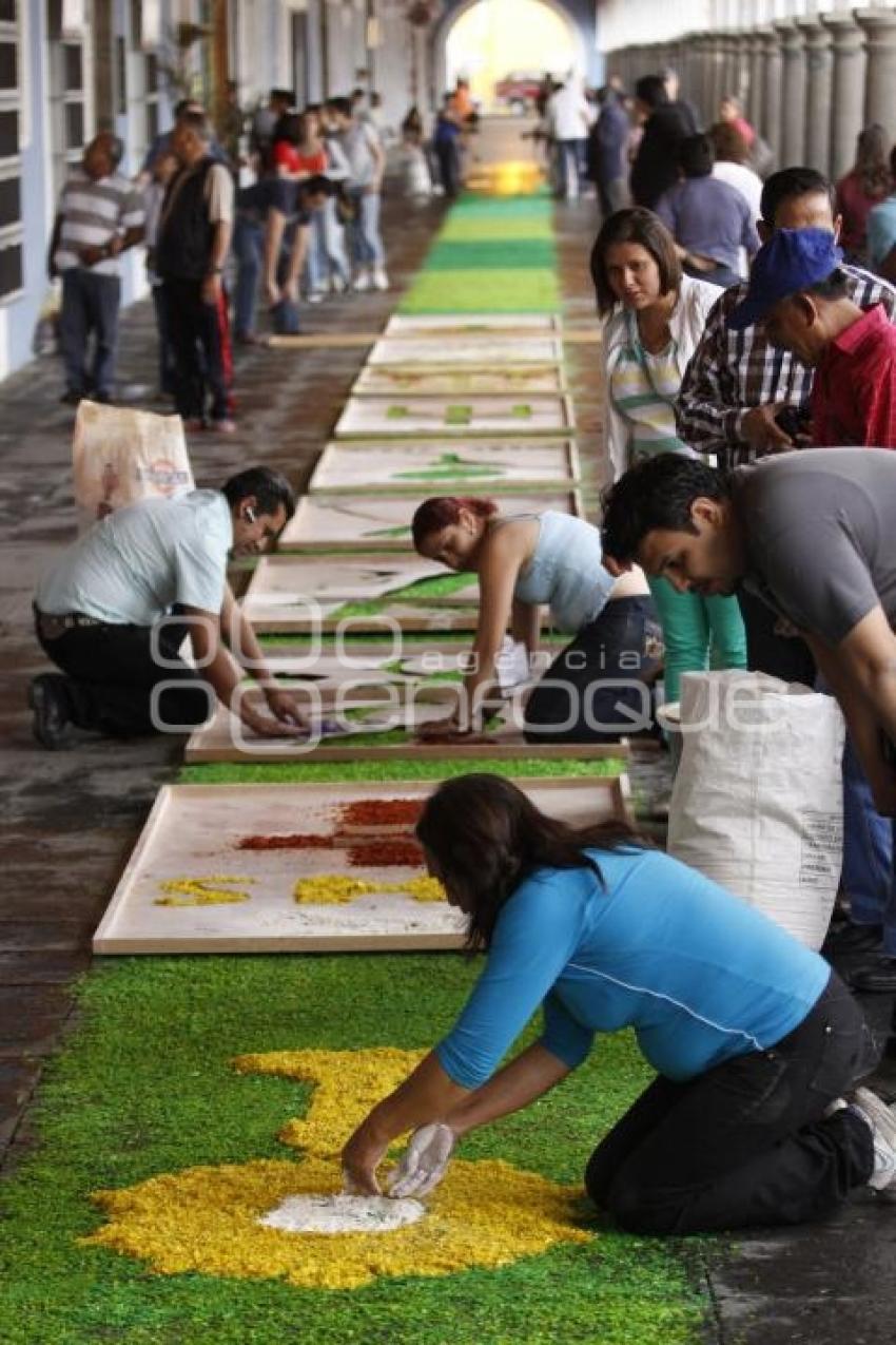 ALFOMBRA DE VIERNES SANTO. CHOLULA