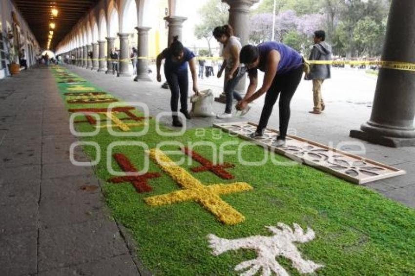 ALFOMBRA DE VIERNES SANTO. CHOLULA