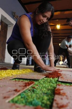 ALFOMBRA DE VIERNES SANTO. CHOLULA