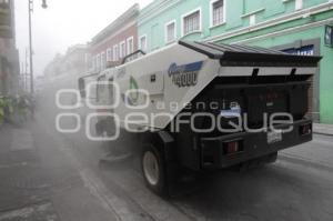 SERVICIO DE LIMPIA AL TÉRMINO DE LA PROCESIÓN . VIERNES SANTO