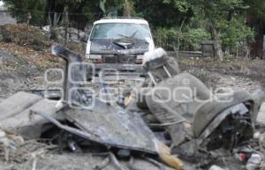 TROMBA EN HUEHUETLAN DOS MUERTOS Y DOS DESAPERECIDOS