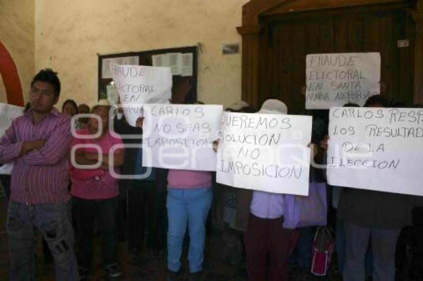 MANIFESTACIÓN JUNTA AUXILIAR HUEJOTZINGO