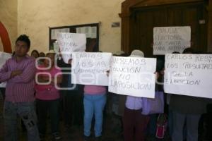 MANIFESTACIÓN JUNTA AUXILIAR HUEJOTZINGO