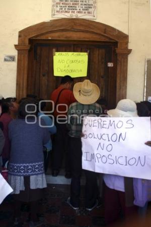 MANIFESTACIÓN JUNTA AUXILIAR HUEJOTZINGO