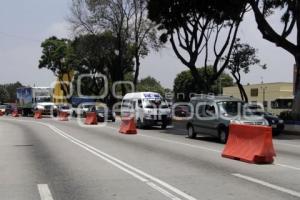 TRÁFICO POR OBRA EN BULEVAR 5 DE MAYO