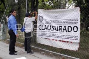 CLAUSURA TOMA DE AGUA . TEHUACÁN