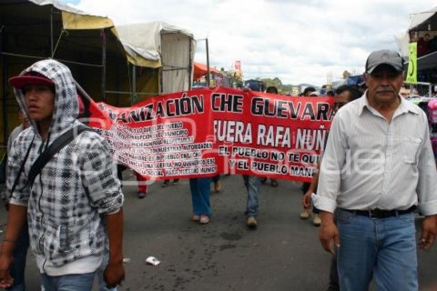 MANIFESTACIÓN AUTOPISTA PUE - MEX