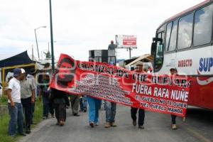 MANIFESTACIÓN AUTOPISTA PUE - MEX