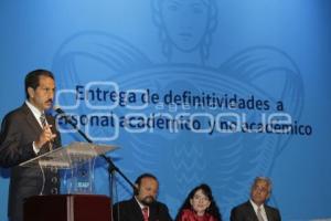 BUAP . ENTREGA DE DEFINITIVIDADES