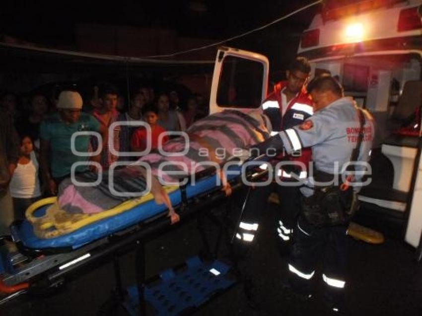 TEHUACÁN . ACCIDENTE CAIDA