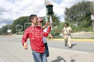 ANTORCHA GUADALUPANA . TEHUACÁN