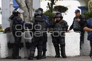 DESALOJO MANIFESTANTES . CHOLULA