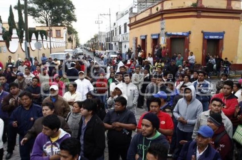 DESALOJO MANIFESTANTES . CHOLULA