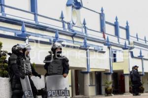 DESALOJO MANIFESTANTES . CHOLULA