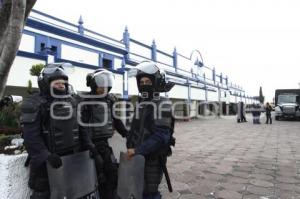 DESALOJO MANIFESTANTES . CHOLULA