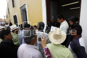 MANIFESTANTES CHOLULA . CASA AGUAYO