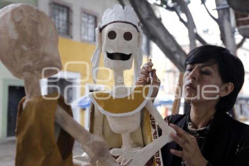 ELABORACIÓN DE CATRINAS . BARRIO ARTISTA