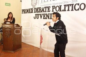 DEBATE POLÍTICO JUVENIL . TEHUACÁN