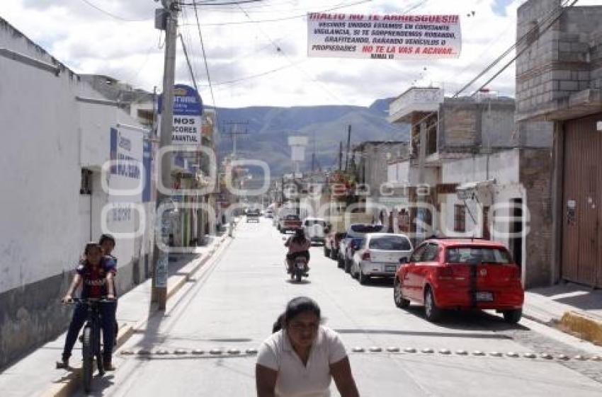 MANTAS INSEGURIDAD . TEHUACÁN