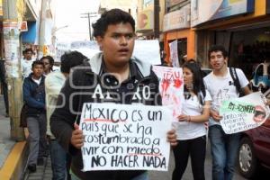 MARCHA AYOTZINAPA. SAN MARTÍN TEXMELUCAN