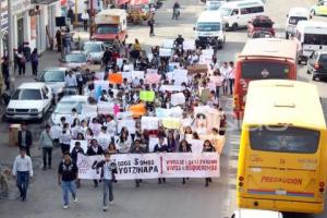 MARCHA AYOTZINAPA. SAN MARTÍN TEXMELUCAN