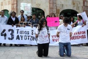 MARCHA AYOTZINAPA. SAN MARTÍN TEXMELUCAN