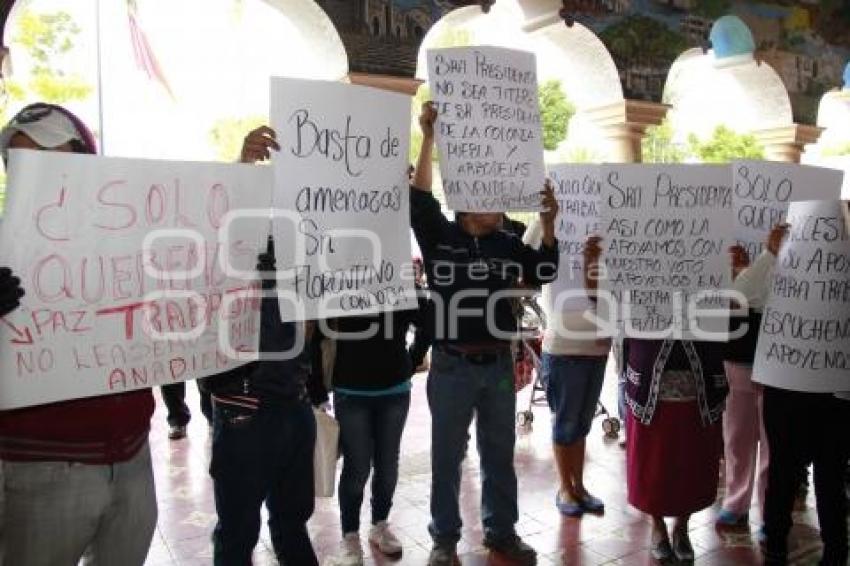 MANIFESTACIÓN COMERCIANTES . TEHUACÁN