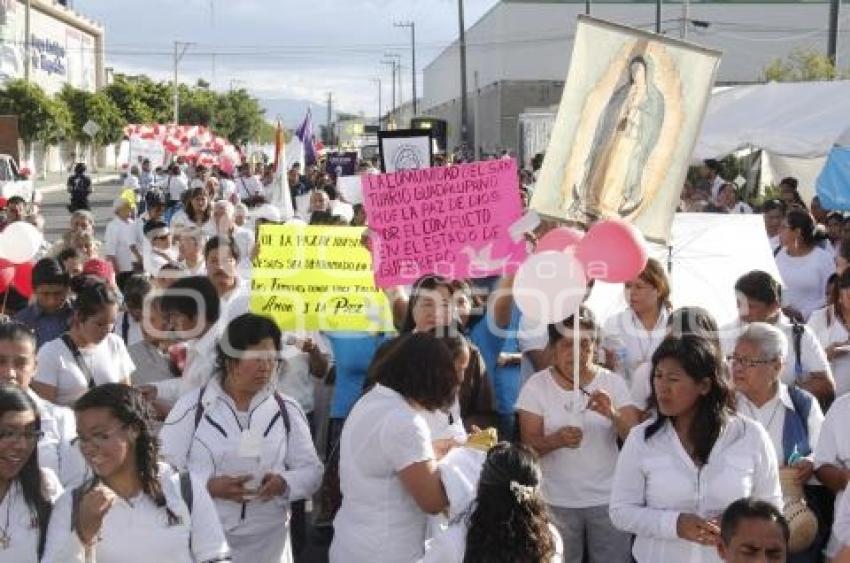 MARCHA ACCIÓN POR LA PAZ . TEHUACÁN