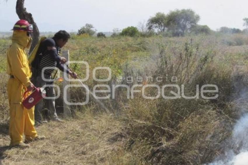 BRIGADA CONTRA INCENDIOS . TEHUACÁN